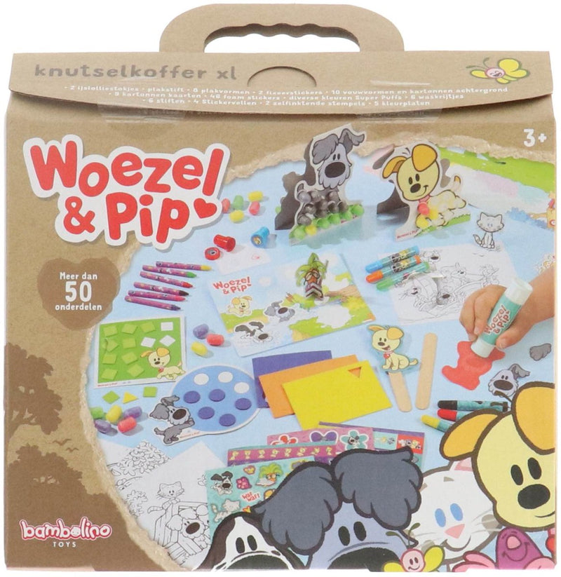 Afbeelding laden in galerijviewer, Bambolino woezel pip xl knutselkoffer met knutselbenodigheden, creatief speelgoed jongens en meisjes - junior vanaf 3 jaar - toys - knutselbox knutselpakket cadeau tip
