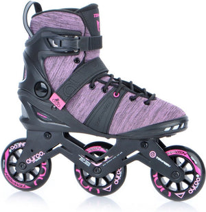 Tempish ayroo 3x90 dames skeelers - 3 wielen 90mm - fitness speed inline skates - zwart roze - maat 42