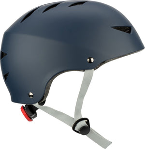 Nijdam skate helm verstelbaar - blue streak - maat s - blauw grijs