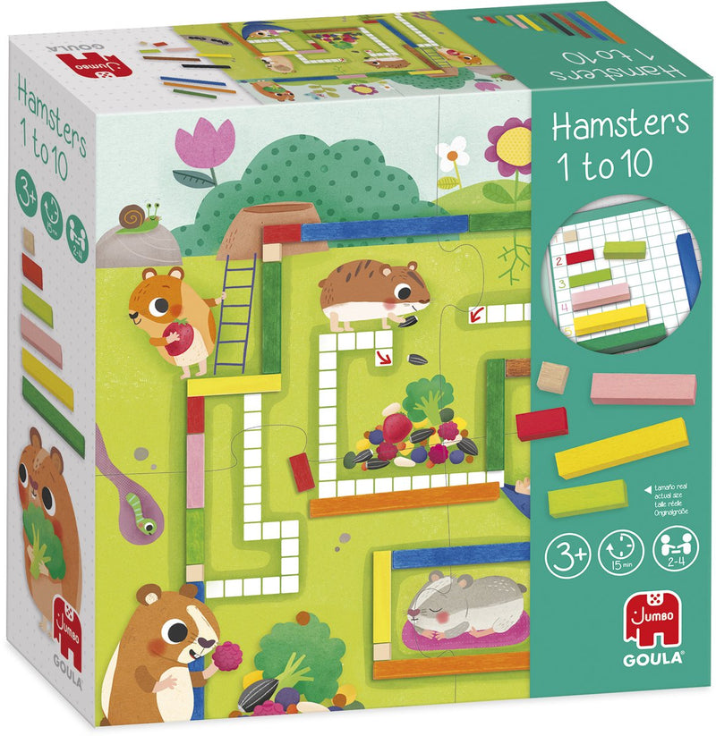 Afbeelding laden in galerijviewer, Goula jumbo hamsters 1 tot 10 educatief rekenspel
