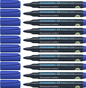 Schneider schrijfwaren schneider permanent marker - maxx 130 - ronde punt - schrijfkleur blauw - doos 10 stuks