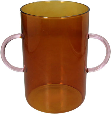 Hd collection vaas glas amber 24,5x15x23cm