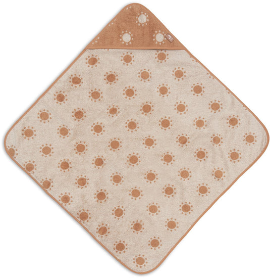 Jollein badcape baby - jersey badstof - 75x75 cm - jacquard - sun