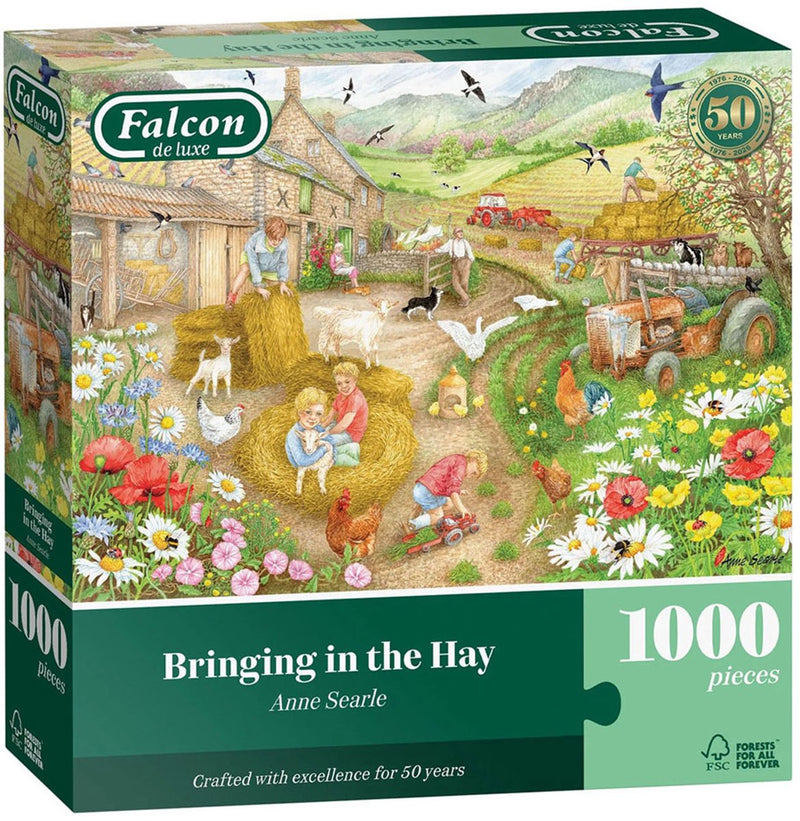 Afbeelding laden in galerijviewer, Jumbo falcon puzzel - bringing in the hay 1000 stukjes - educatief speelgoed.
