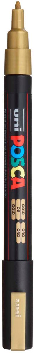 Uni posca pc3m verfmarker goud - ronde punt tot 1,3 mm