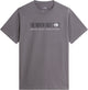 The north face m bracket logo regular ss tee heren outdoorshirt - smoked pearl
