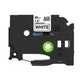 Labeltape rillstab tze261 zwart, wit