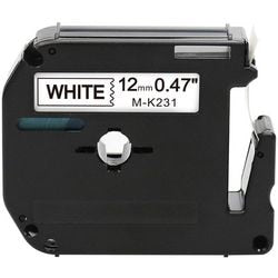 Labeltape rillstab omk231 zwart, wit
