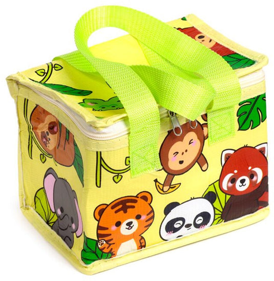 Merkloos sans marque koeltas lunchtas - wild animals adoramals - rpet duurzaam - 21x13x15,5cm