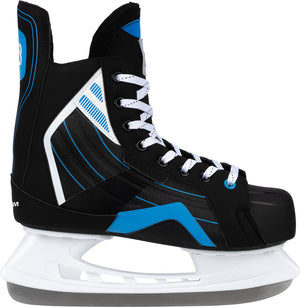 Nijdam ijshockeyschaats - verstelbaar - deluxe - zwart blauw - maat 42