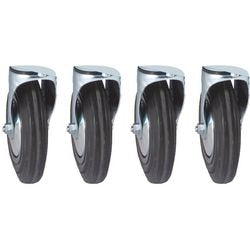 Directionele zwenkwiel manorga zwart 200 mm
