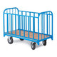 Trolley met twee zijden en 2 achterkanten manorga blauw