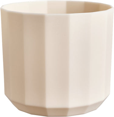 Elho facet rond 17cm - bloempot voor binnen - 100% gerecycled plastic - ø 16.6 x h 14.9 cm - amandelroze