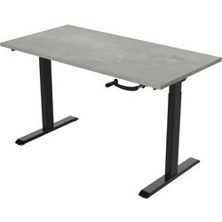 Zit-sta-bureau euroseats crank burslibl140oxy grijs, zwart beton metaal