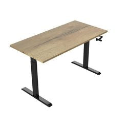 Zit-sta-bureau euroseats crank burslibl180rob bruin, zwart eiken metaal