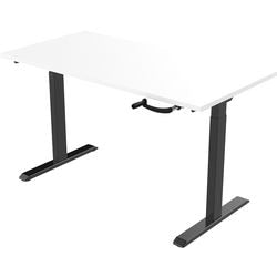Zit-sta-bureau euroseats crank burslibl120wit wit, zwart metaal