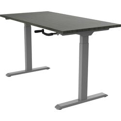 Zit-sta-bureau euroseats crank bursligr180log bruin, grijs eiken metaal