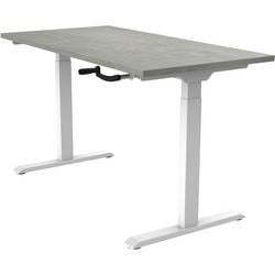 Zit-sta-bureau euroseats crank bursliwh140oxy wit beton metaal