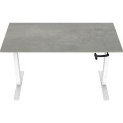 Zit-sta-bureau euroseats crank bursliwh160oxy wit beton metaal