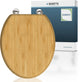 Schütte wc-bril 81001 natural bamboo - massief bamboe - verchroomde scharnieren - belastbaar tot 175 kg
