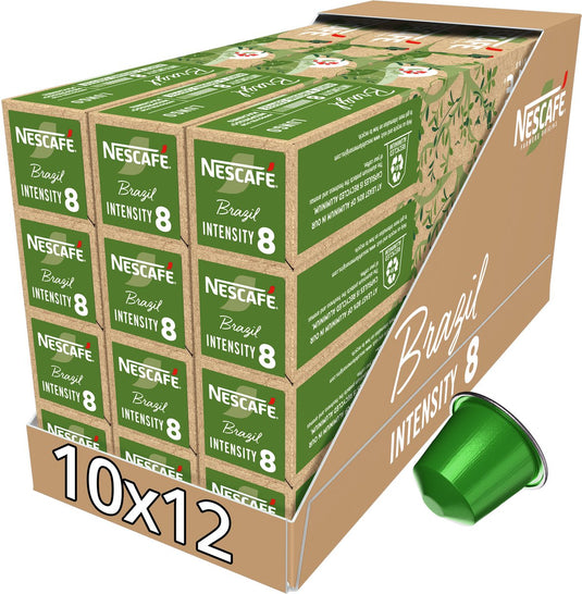 Nescafé farmers origins brazil nespresso compatible capsules - 10 koffiecups x 12 doosjes