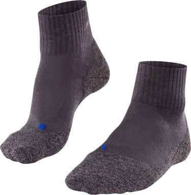 Falke tk2 cool short anti-blaar dik lyocell functioneel materiaal wandelsokken heren grijs - maat 42-43