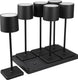Rl live your light reality fernandez - tafellamp - zwart mat - incl. 1x smd 1,5w - set van 6 - inclusief laadstation - oplaadbaar - snoerloos - buitenverlichting - ip54