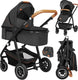Lionelo amber 2 in 1 - kinderwagen - reiswieg + buggy - vanaf geboorte tot 22 kg (0-4 jaar) - luchtbanden - volledige vering - comfortabel ligmatras - snel inklapbaar - luiertas - klamboe - regenhoes - verschoonmatje - wandelwagen - baby peuter