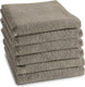 Ddddd - logo - 6x keukendoek - set van 6 stuks- katoen - effen - 50x55 cm - badstof - taupe