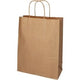 Draagtas papstar met gedraaid handvat 280x220x100mm kraftpapier bruin