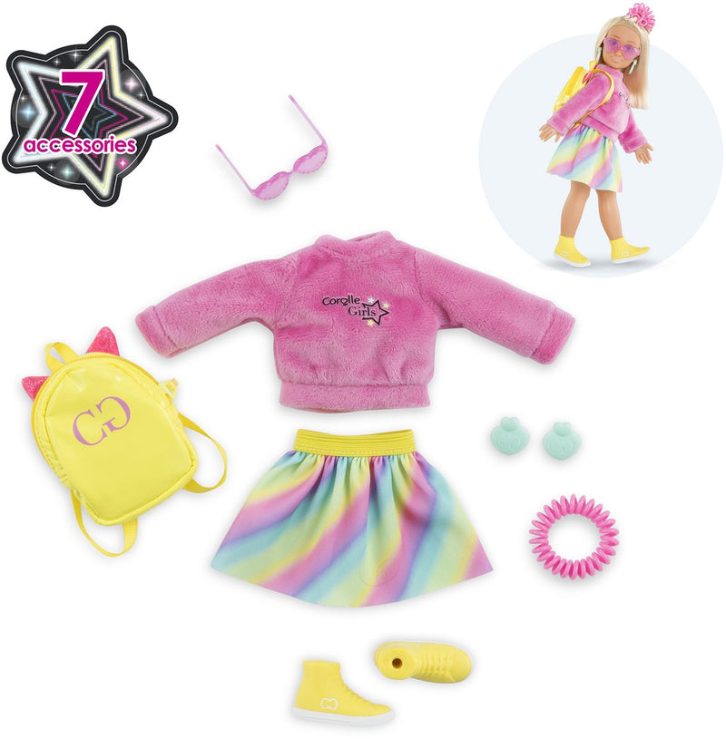 Afbeelding laden in galerijviewer, Corolle girls - poppenkleertjes fluo set dressing room
