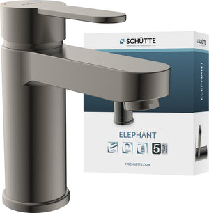Schütte elephant wastafelkraan - mengkraan - met waste - grafiet mat