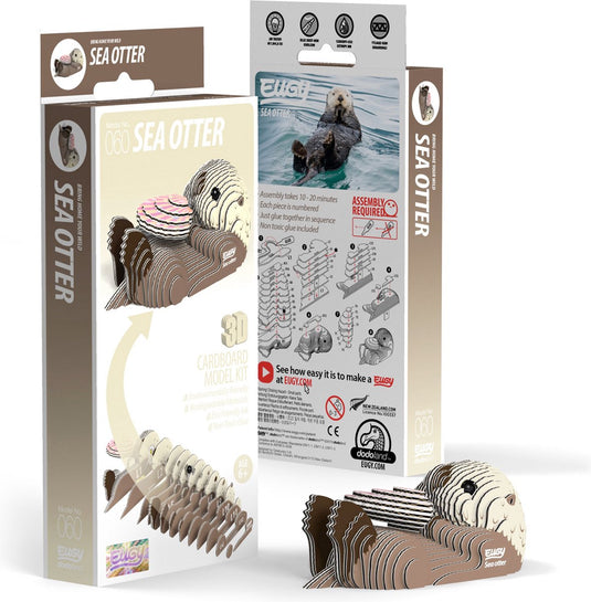 Eugy 3d puzzel - zeeotter - zeedieren - duurzaam - verzamel ze allemaal - 6 jaar