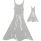 Creativ company stans- en embossing mallen, jurk, afm 27x35+26x90 mm, 1 stuk