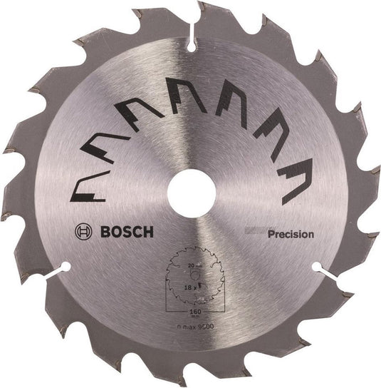 Bosch cirkelzaagblad precision 160x2x20 16,t18 (1)