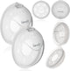 Lionelo milky plus melkcollectoren set 2 stuks - 2x40 ml - met etui - bpa-vrij - past in beha - schelpvorm - herbruikbaar - steriliseerbaar