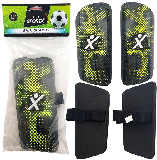 Sportx scheenbeschermers m l groen zwart