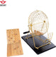 Longfield bingomolen compleet – met houten controlebord 75 houten ballen – metalen korf ø 30 cm – complete bingo set voor thuis spelavonden – engelhart