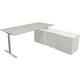 Hoekbureau kerkmann form 2 wit, zilver