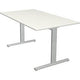 Bureau kerkmann 11021010 in hoogte verstelbaar wit, zilver
