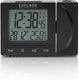 Bresser explore scientific rdp1001 radio gestuurde digitale projectiewekker | groot display | dag - datum aanduiding | thermometer | zwart
