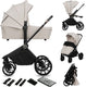 Lionelo mika plus - kinderwagen 2in1 - xxl set - veelzijdig en jaarrond - grote wielen - tot 22kg - bediening met een hand - voor alle soorten terrein - accessoireset