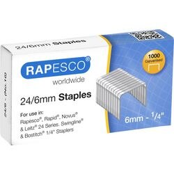 Nietjes rapesco s24607z3 staal zilver pak van 1000