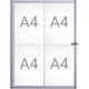 Vitrine maul 6820408 maulextraslim zilver