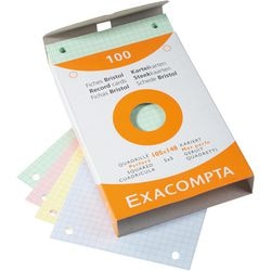 Indexkaarten exacompta 13659e kleurenassortiment papier
