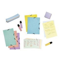 Indexkaarten exacompta 55566e kleurenassortiment gewafeld karton