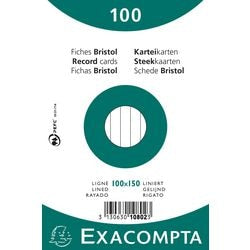 Indexkaarten exacompta 10802x wit papier