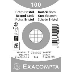 Indexkaarten exacompta 10200se wit papier