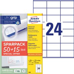 Etiketten avery zweckform wit