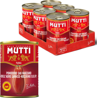 Mutti pelati san marzano gepelde tomaten - 6 x 400 gram